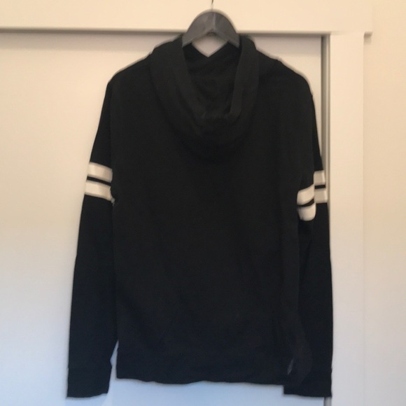 H&M Black hoodie with white stripes on the sleeves - Picture 2 of 2